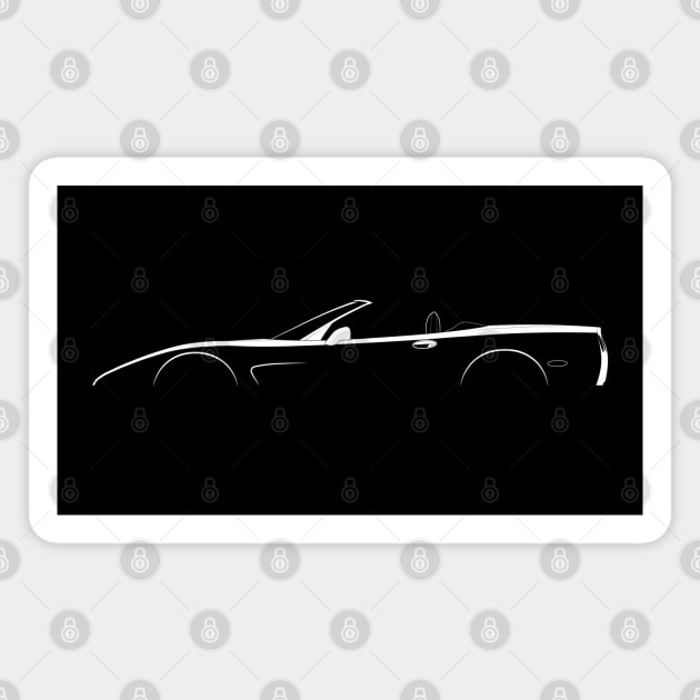 Chevrolet Corvette Convertible (C5) Silhouette Magnet by Car-Silhouettes